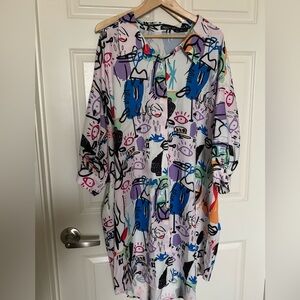 SHEFIT Multicolor Abstract Print Dress